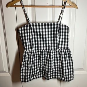 Wild Fable. Extra Small. Black and White Gingham Blouse tank thing